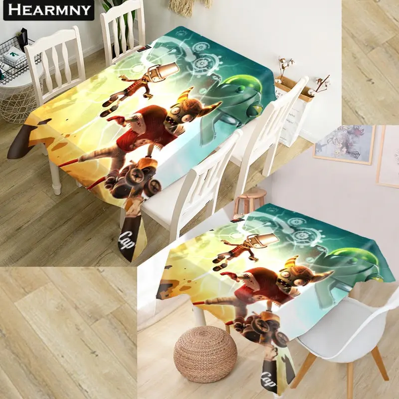 HEARMNY Plant VS Zombie скатерть 3D Ткань Оксфорд квадратная/прямоугольная Пыленепроницаемая скатерть для вечерние украшения дома ТВ чехлы