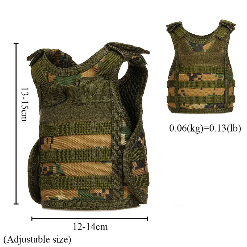 Тактический Мини Molle пивной охотничий жилет военный миниатюрный жилет для напитков охладитель бутылка для воды регулируемый плечевой ремень XA655WA