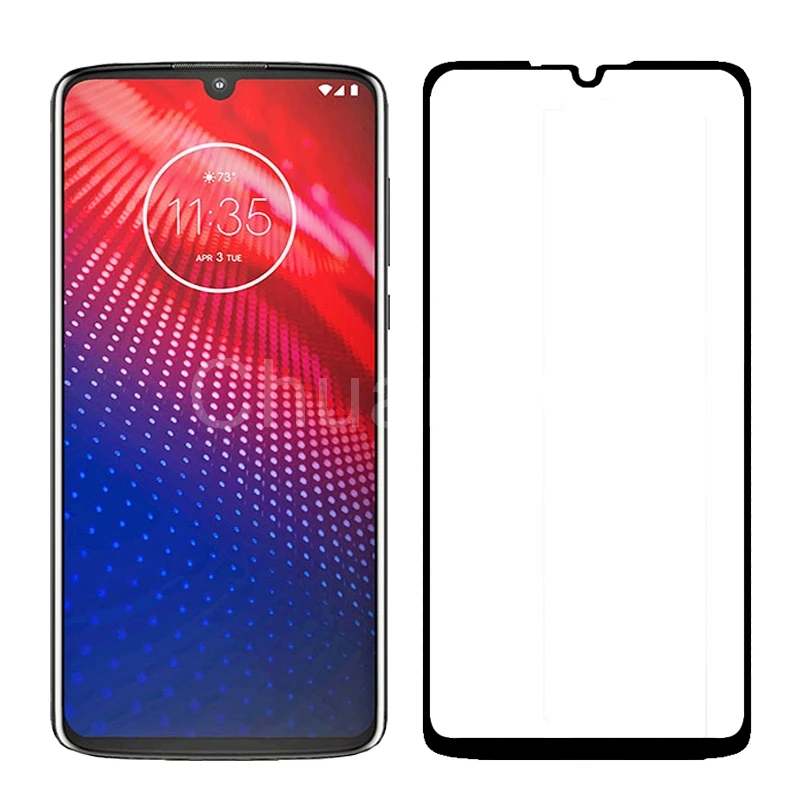 Защитная пленка на весь экран для Motorola Moto Z4 устойчивая к царапинам закаленное