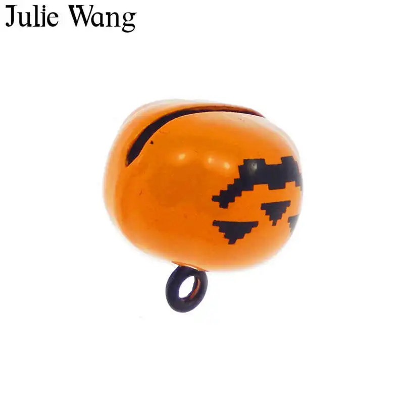 5 шт. оранжевые Подвески в виде тыквы на Хэллоуин колокольчика Julie Wang для