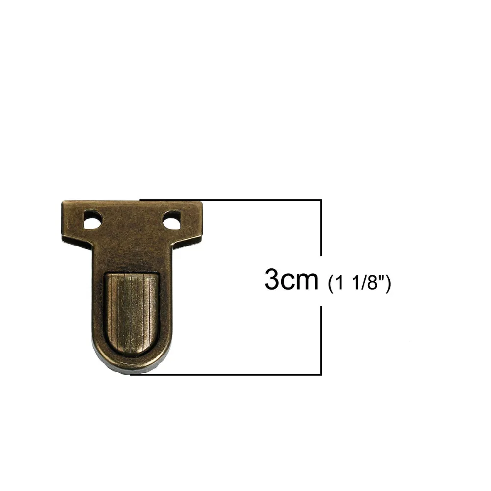 PACGOTH сплав на железной основе сумочка с замком застежкой Античная бронзовая 35 мм