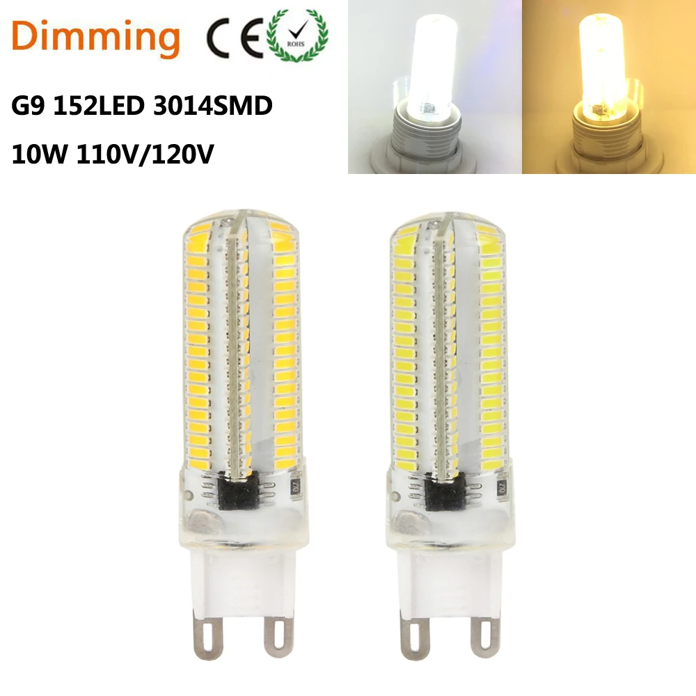 

Светодиодные лампы 10 Вт G9 3014 SMD 152, 220 светодиодов, подвесной светильник с силиконовым корпусом, 110 В переменного тока, хрустальные люстры, 5 шт....