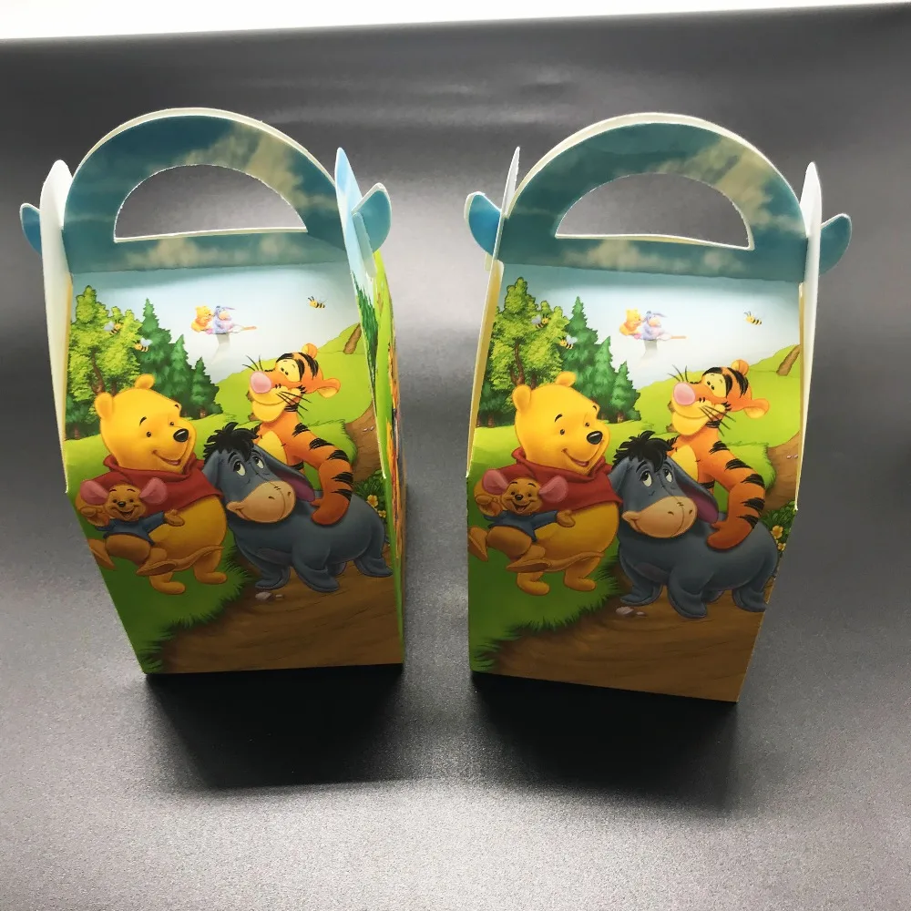 6 шт./лот Винни-Пух коробки конфет Дети День рождения BABY SHOWER вечерние украшения