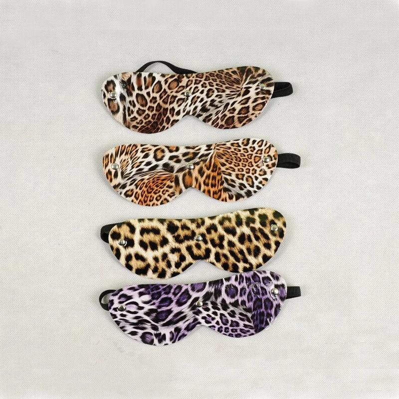 Леопардовая повязка из кожи на глаза пикантная маска пластырь для связывания