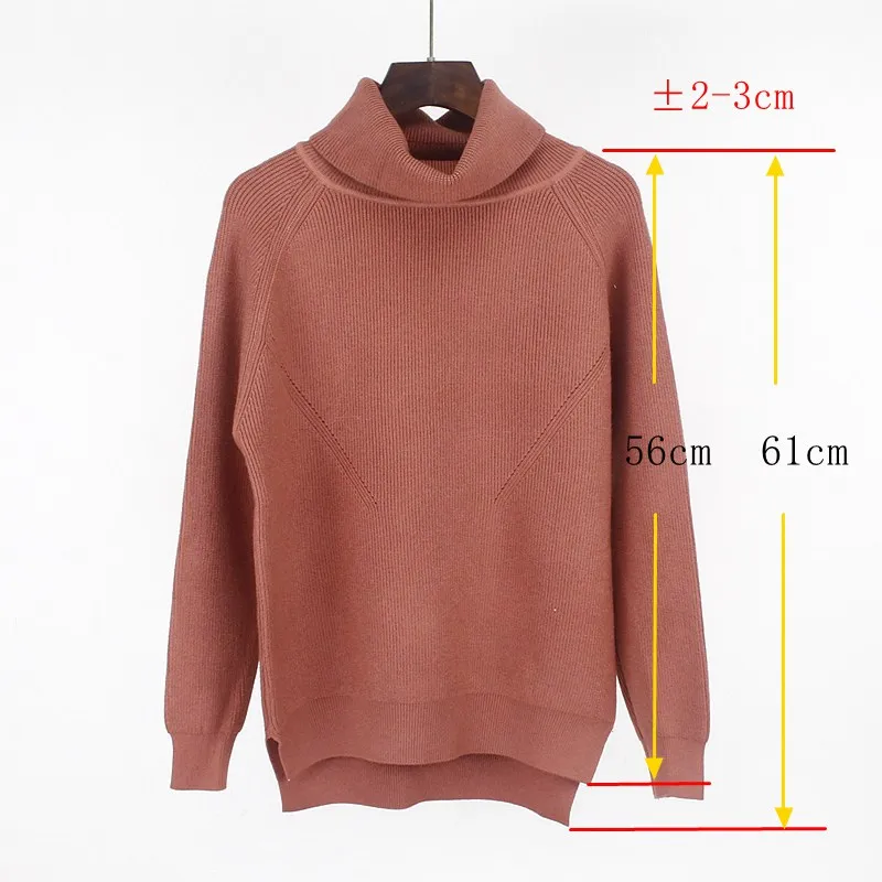 GIGOGOU Turtleneck Autmn Winter Warm Women Pullover Sweater Thick Soft Jumper Loose Casual Female | Женская одежда