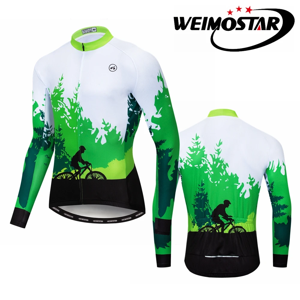 WEIMOSTAR Мужская велосипедная Джерси с длинным рукавом MTB велосипед Светоотражающая