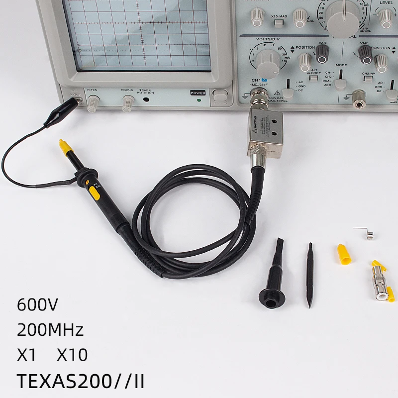 TEXAS200 200MHz 600V Полоса пропускания зонда осциллографа 200 МГц 600 в TEXAS200 зажим соединитель осциллографа части зонда и аксессуары - Цвет: TEXAS200 200MHz 600V