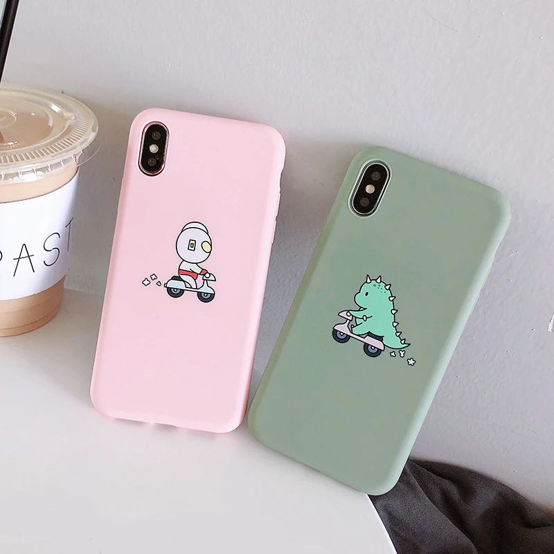 GlamPhoneCase Cute Cartoon Couple Phone Case For iPhone 7 8 Plus XS Max XR Cases X 6 6S Soft TPU Cover |