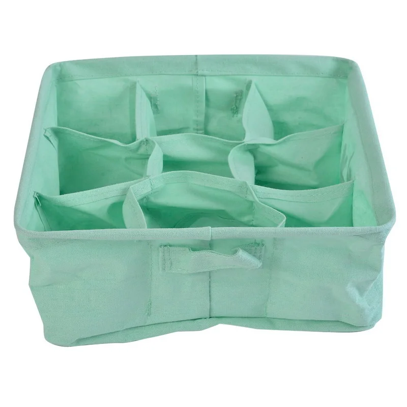 28x28x12cm green Urijk ящики для хранения галстуков носки шорты бюстгальтер нижнее белье разделитель ящик с крышкой Шкаф Органайзер Ropa Interior Organizador - Цвет: 28x28x12cm green