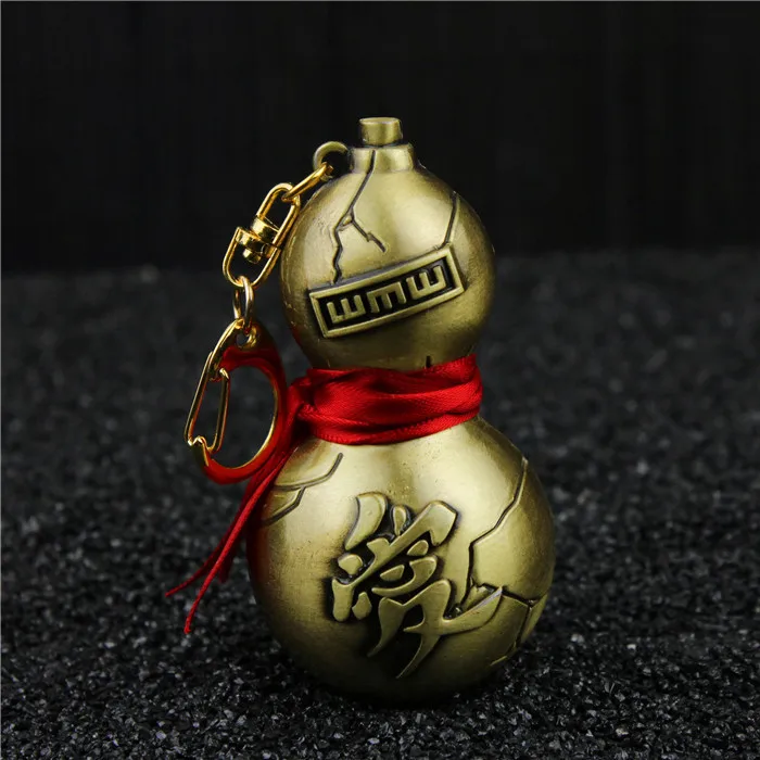 Anime Gaara Cosplay Weapons Props Gourd Keychain Ornaments Accessories Zinc Alloy 8cm | Тематическая одежда и униформа