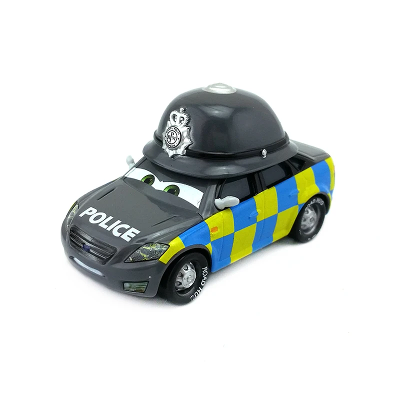 Disney Pixar Cars Mark Wheelsen Police UK 1:55 литье под давлением металлический сплав Игрушечная
