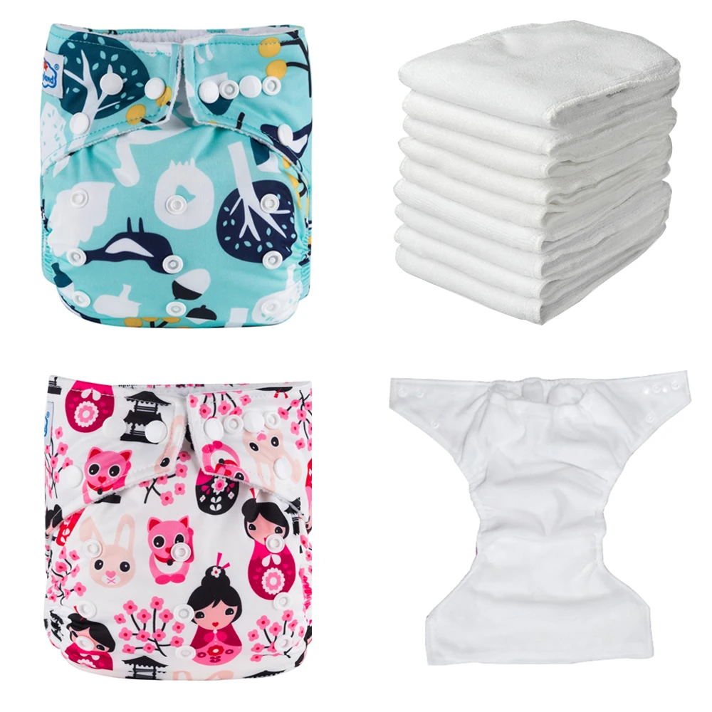 Onsale Promotion (32 UNITS ) BABYLAND Reusable Washable Baby Cloth Diaper Waterproof Diaper Microfleece Nappy Microfiber Insert