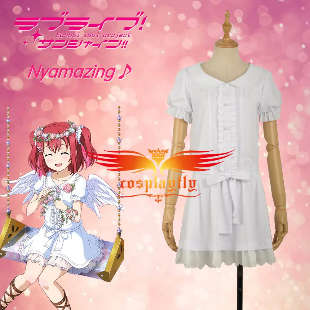 Аниме Love Live Ruby Kurosawa на заказ XS XL белое шифоновое платье юбка костюм для косплея