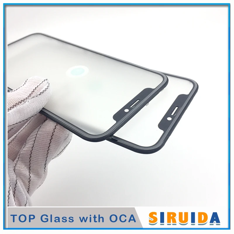 10 шт. лучшее 3 в 1 стекло + рамка OCA клей для iPhone XR 11 ЖК-экран передняя внешняя крышка