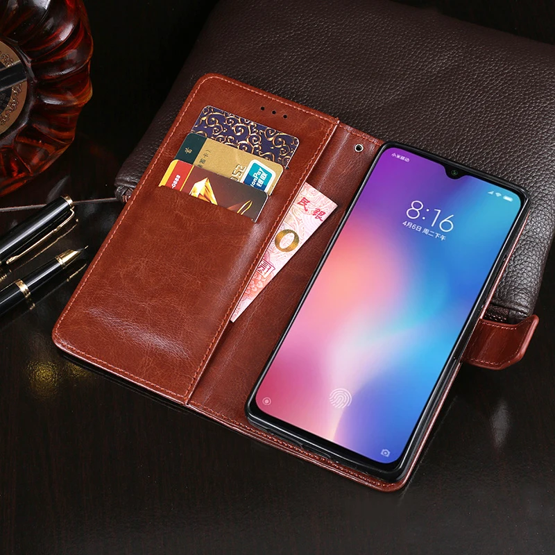 Роскошный кожаный флип-чехол для Xiaomi Mi 9 SE задняя крышка защитный чехол телефона