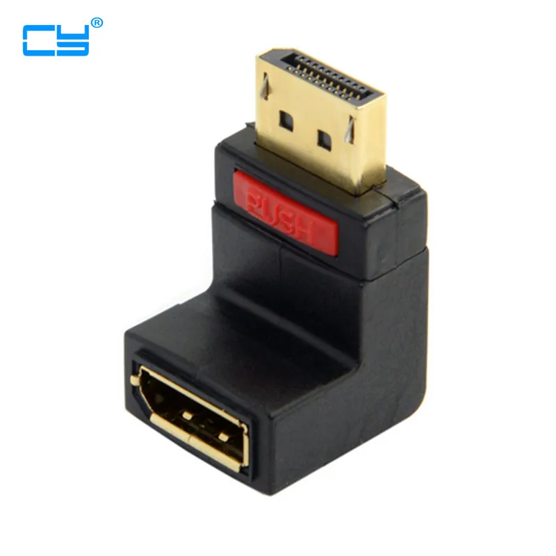 

90-градусный вверх угловой переходник DP DisplayPort «штырь-гнездо»