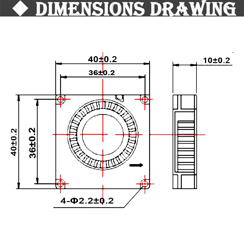 2 шт. Gdstime для 3D-принтеров 40 мм x 40 мм x 10 мм 4 см 5 в 12 В 24 В 4010 40 мм DC охлаждения турбо вентилятор