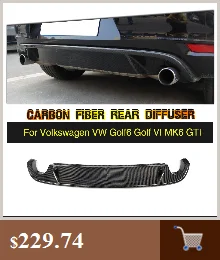 Углеродное волокно/FRP передний бампер спойлер подбородка сплиттеры для Volkswagen VW Golf 6 VI MK6 GTI только 2010-2013