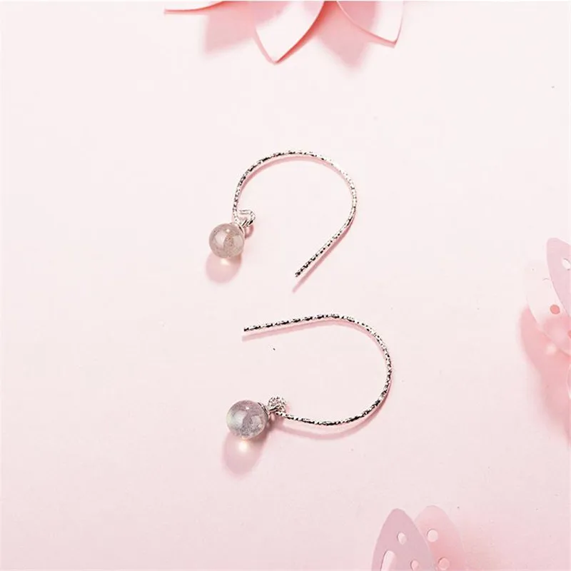 TJP Cute Crystal Ball Drop Earrings For Women Jewelry Charm Silver Plated Lady Birthday Party Accessories Girl | Украшения и