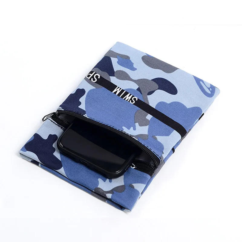 Camo Blue Сумка-кошелек на запястье на молнии, чехол для бега, сумка для телефона, сумка для путешествий, для спортзала, езды на велосипеде, безопасная сумка для ключей, удобная спортивная сумка для хранения - Цвет: Camo Blue