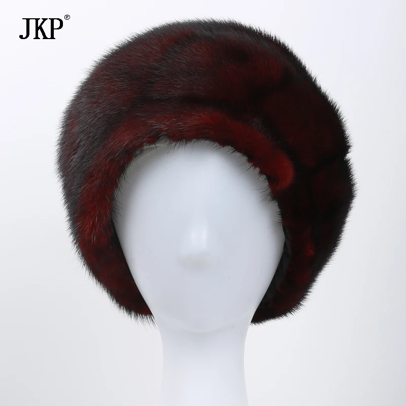 JKP реально натуральная зимняя меховая шапка настоящая норковая для женщин