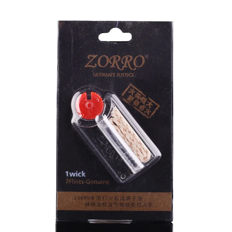 Оригинальный Zorro кремень камни для ZIPPO прикуривателя Замена 7 и 1 Медь фитиль