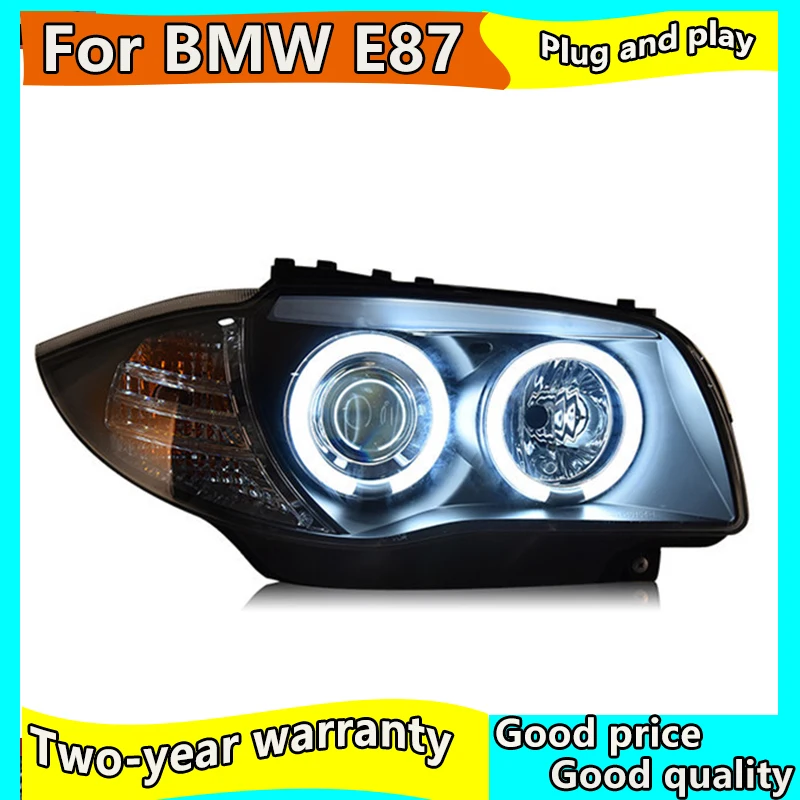 Автостайлинг для BMW E87 120i 130i фары 2004 2011 светодиодный ная фара DRL линза двойной луч H7