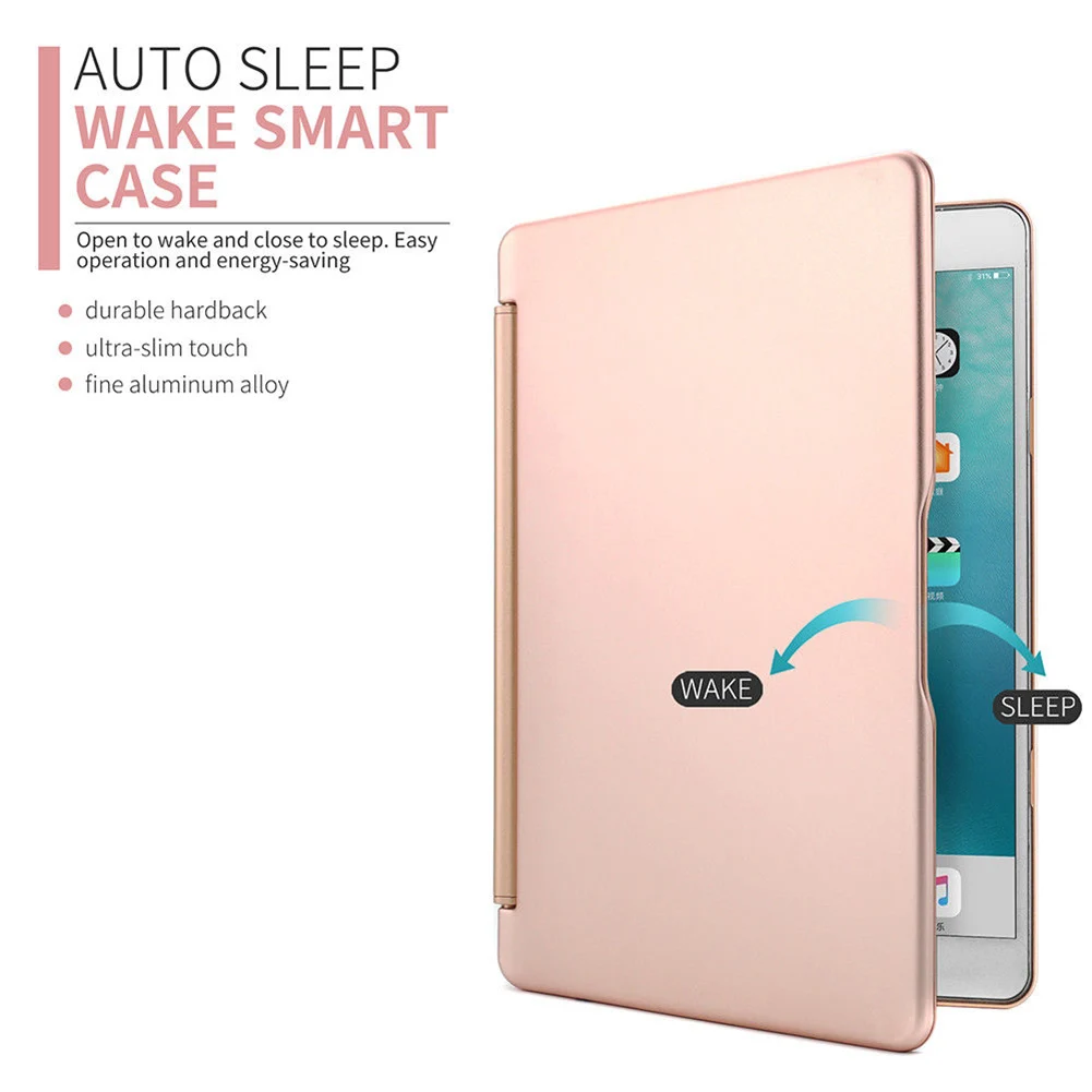 Алюминиевый Чехол книжка с Bluetooth клавиатурой для iPad Air 2 Pro 9 7 дюйма DOY