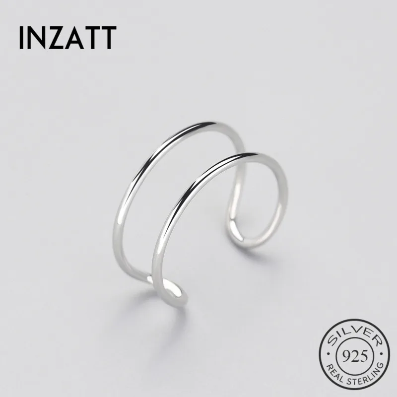 INZATT Новинка 2020 стильный минималистское кольцо свадебный комплект линия