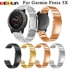Ремешок из нержавеющей стали для наручных часов, сменный быстросъемный браслет для Garmin Fenix 5X Fenix5X GPS