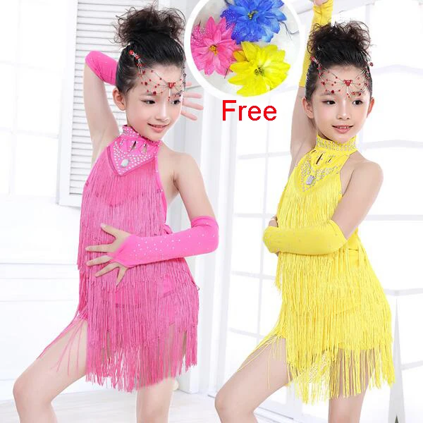 Fringe Latin Dance Dress For Girls Samba Ballroom Kids Dancing Girl Dancewear Ballet Vestido Baile Latino | Тематическая одежда и