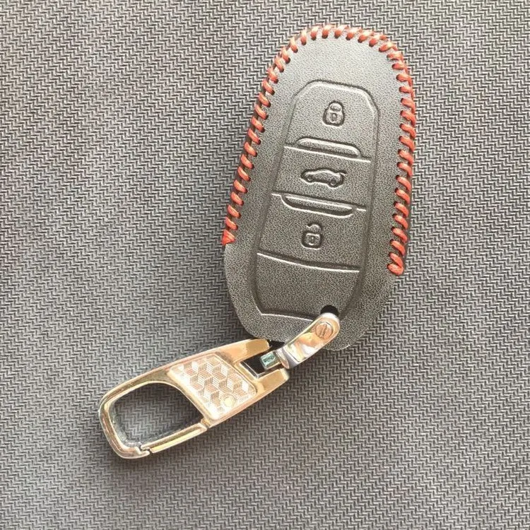 Умный держатель для ключей из натуральной кожи Peugeot 2008 3008 4008 5008 301 308 407 408 брелок