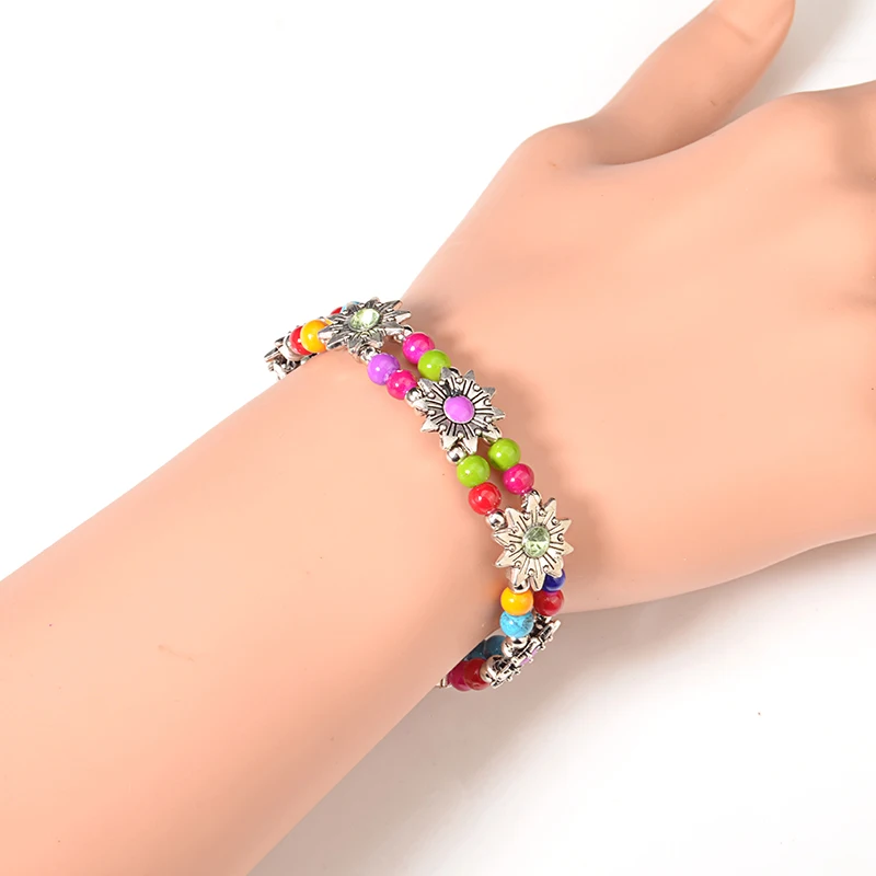 Lislesp Bohemian Charms Bracelet Bangles Ethnic Style Bib Beads Statement Bracelets for women bridal wedding Jewelry bijoux | Украшения и