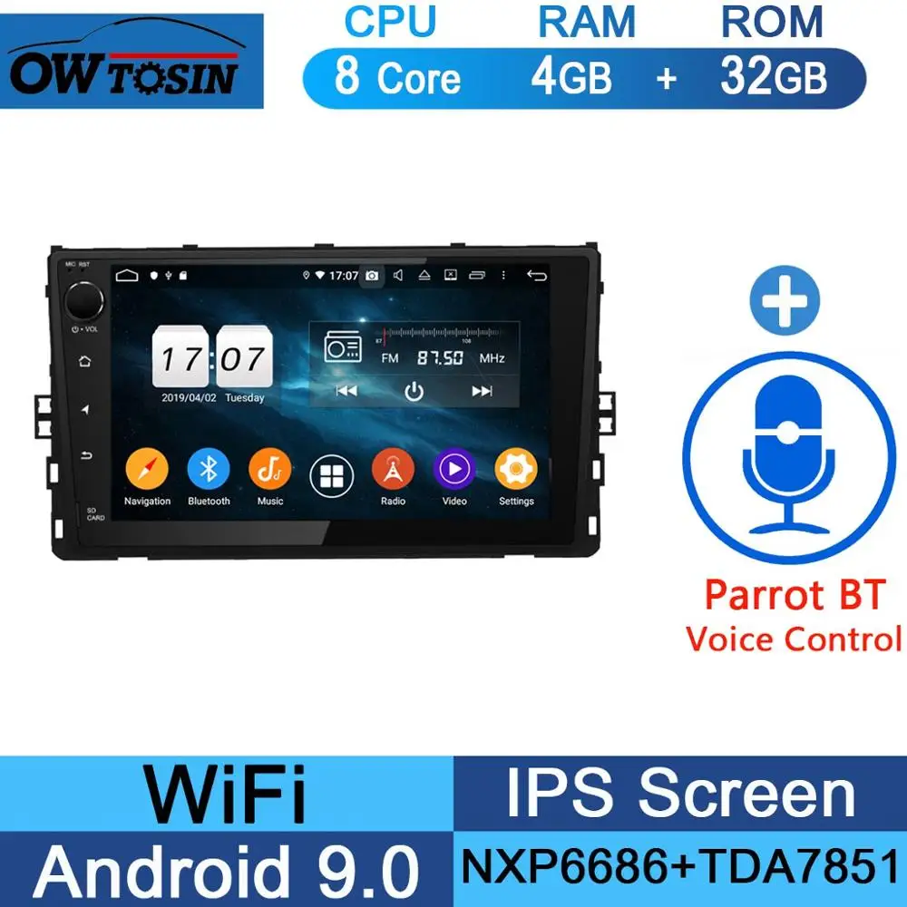 32G Parrot BT Android 9,0 8 ядерный "ips 4G+ 64G автомобильный проигрыватель с радио и GPS для Volkswagen VW Passat CC Golf Tiguan Polo Jetta DSP CarPlay - Цвет: 32G Parrot BT