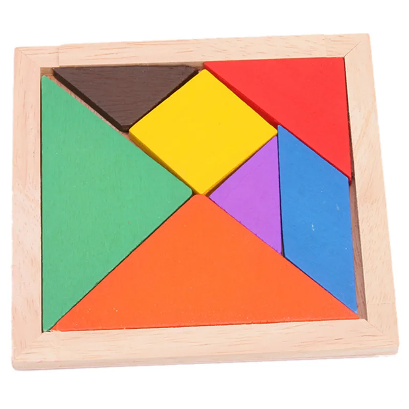 Модная Геометрическая деревянная головоломка Tangram детская игрушка Образование