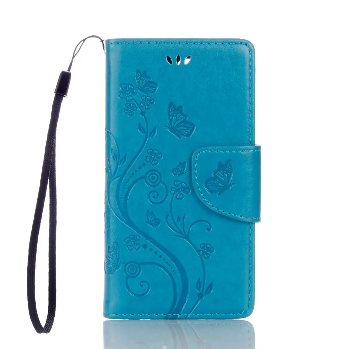 blue Модный кожаный чехол-книжка с бабочкой, чехол s для lenovo A1000 K5 A6020a40, 5,0 дюймов, чехол из ТПУ, задняя крышка, чехол для телефона - Цвет: blue