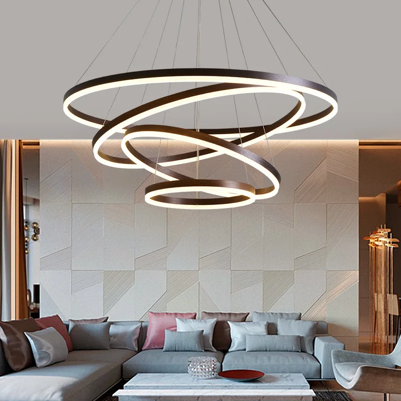 

Modern Led Chandelier Rings Circle Ceiling Mounted LED Chandelier Lighting For Living Room Dining Room Kitchen Bedroom Lamp