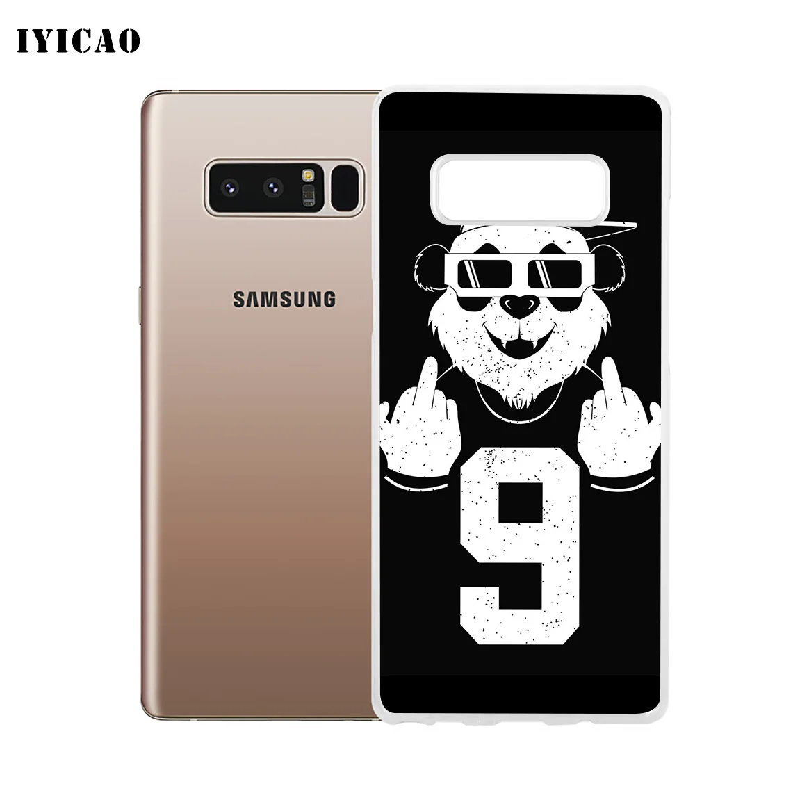 IYICAO со смешным рисунком панды Мягкий силиконовый чехол для телефона samsung A5 A6 плюс