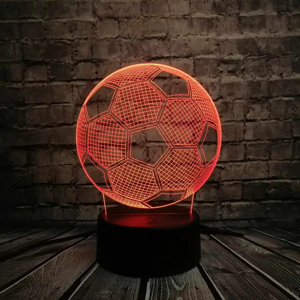 Новая спортивная футбольная форма светодиодный 3D лампа сенсорный Дистанционный
