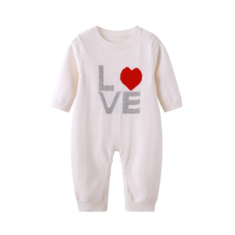 Auro Mesa infantil для новорожденных Вязаный комбинезон с надписью Love импортная одежда
