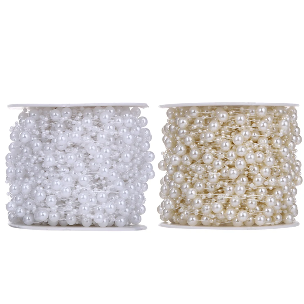 10 м лески искусственный цепочка с жемчужными бусинами гирлянды Искусственные