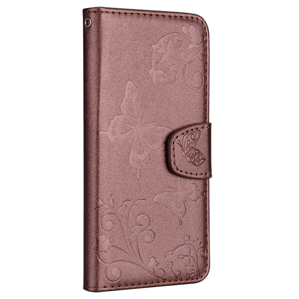 Flip Phone Case Women for iPhone 6 7 Plus Leather Wallet Cover 8 X Hanging Stand with Mirror Flower | Мобильные телефоны и