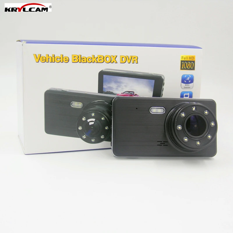 Krylcam 4 0 дюйма 1080P двойной объектив Full HD Автомобильный видеорегистратор камера 170