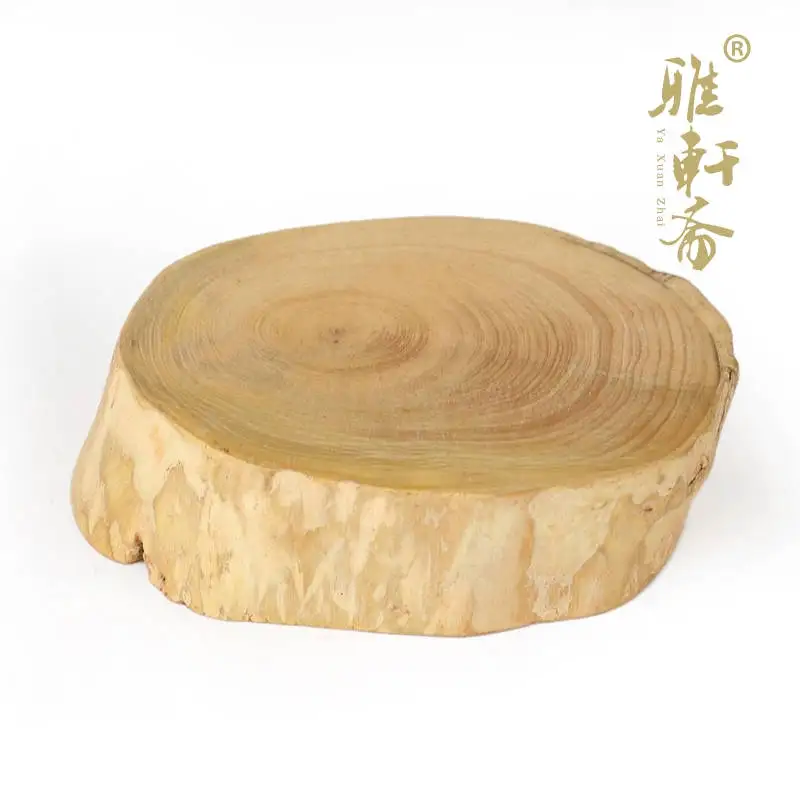 

Jade stone carving rosewood Zhai Gallery boxwood base decoration crafts teapot base thin small base