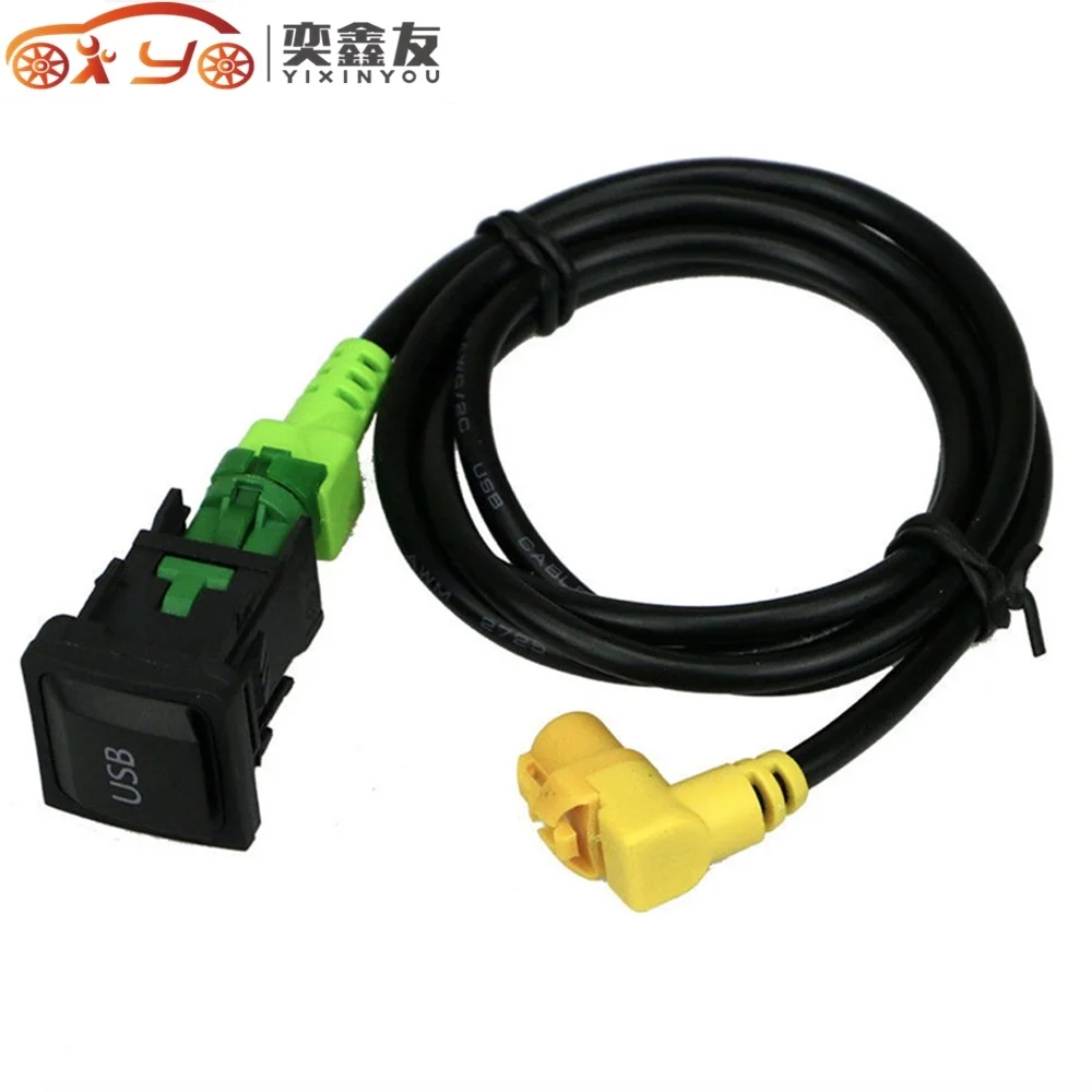 Автомобильный RCD510 RNS315 USB кабель с переключателем для VW Golf MK5 MK6 VI 5 6 Jetta CC Tiguan Passat B6