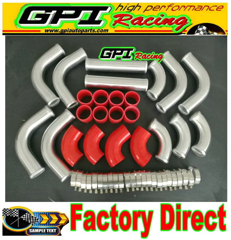 2. Универсальный алюминиевый Комплект труб интеркулера для турботруб 51 мм 12 шт.