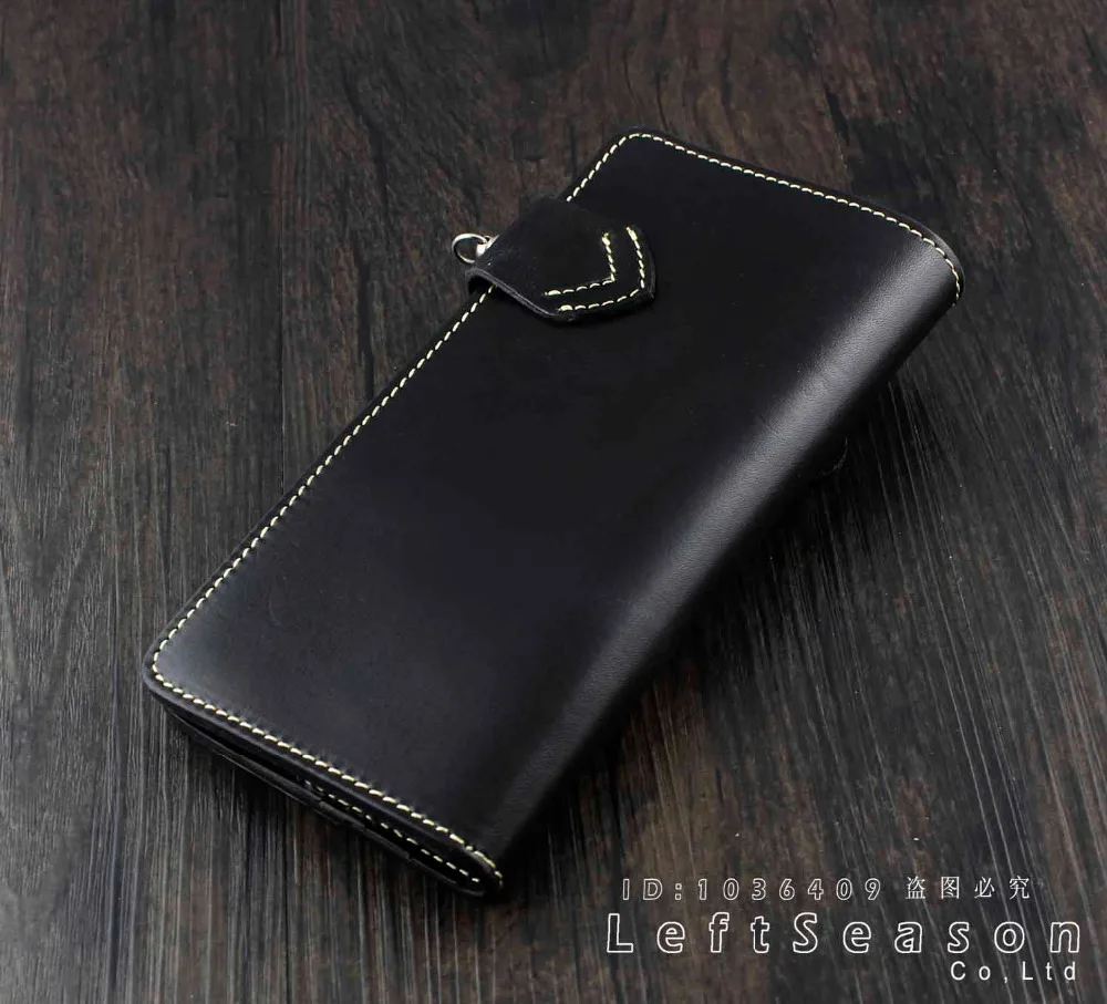 Мужской кожаный кошелек ручной работы Xtom2013 с цепочкой в виде черепа | Багаж и