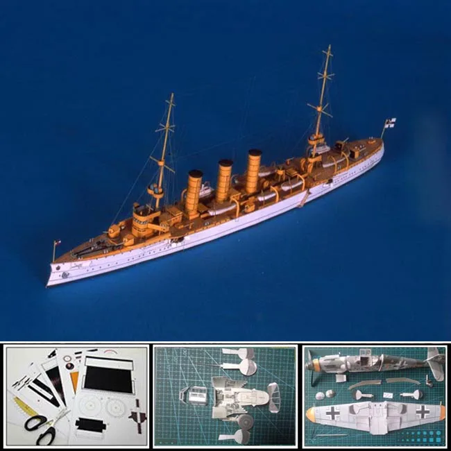Бумажный кораблик немецкий бронированный крейсер sms SCHARNHORST масштабе 1:250 58 см