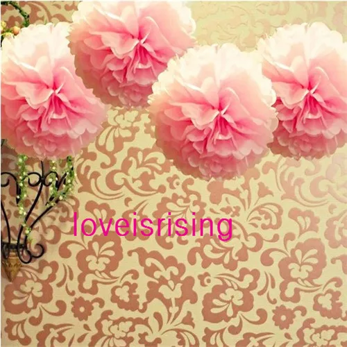 Free Shipping--10"(25cm) 50pcs Red Tissue Paper Pom Poms Flower Ball Baby Shower Favor Party Decor-Mixed 20 Colors uPick | Дом и сад