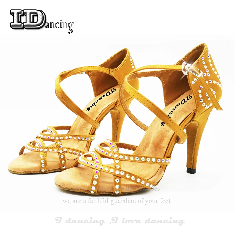 Salsa Latin Dancing Shoes Women Ballroom Rhinestone Party Waltz Sneakers Dance Ladies Wholesale Hot sale JuseDanc | Спорт и
